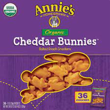 Annie's Homegrown Homegrown Organic Cheddar Bunnies Baked Snack Crackers (1  oz) - Instacart